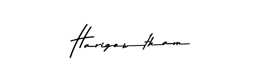 Use a signature maker to create a handwritten signature online. With this signature software, you can design (Asem Kandis PERSONAL USE) your own signature for name Harigowtham. Harigowtham signature style 9 images and pictures png