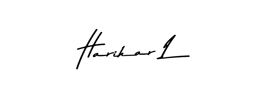 How to make Harihar L signature? Asem Kandis PERSONAL USE is a professional autograph style. Create handwritten signature for Harihar L name. Harihar L signature style 9 images and pictures png