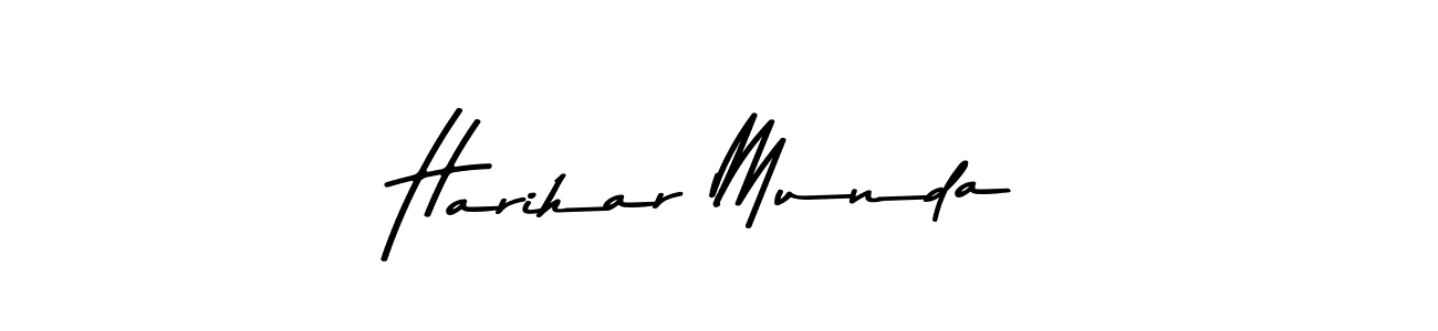 Similarly Asem Kandis PERSONAL USE is the best handwritten signature design. Signature creator online .You can use it as an online autograph creator for name Harihar Munda. Harihar Munda signature style 9 images and pictures png