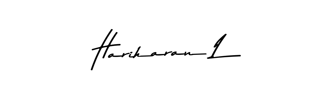 How to make Hariharan L signature? Asem Kandis PERSONAL USE is a professional autograph style. Create handwritten signature for Hariharan L name. Hariharan L signature style 9 images and pictures png