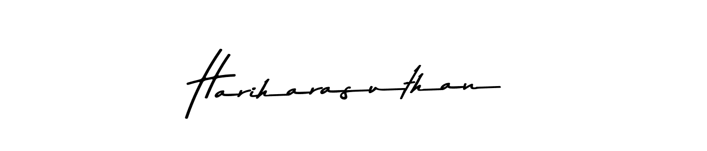 Create a beautiful signature design for name Hariharasuthan. With this signature (Asem Kandis PERSONAL USE) fonts, you can make a handwritten signature for free. Hariharasuthan signature style 9 images and pictures png