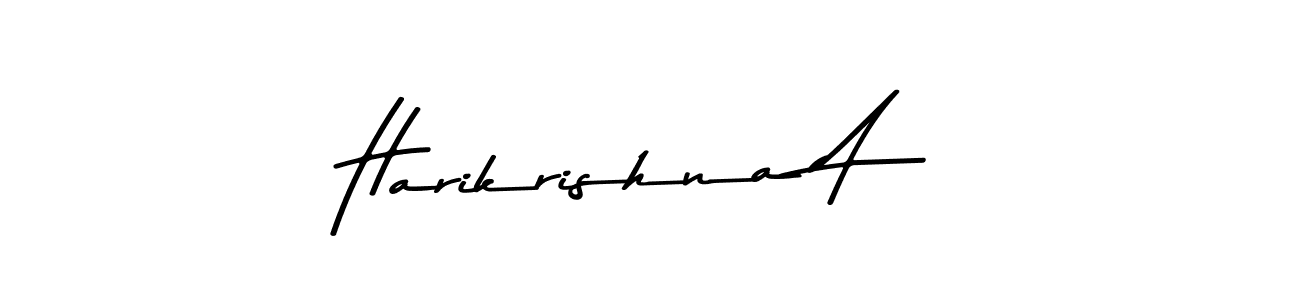 Create a beautiful signature design for name Harikrishna A. With this signature (Asem Kandis PERSONAL USE) fonts, you can make a handwritten signature for free. Harikrishna A signature style 9 images and pictures png