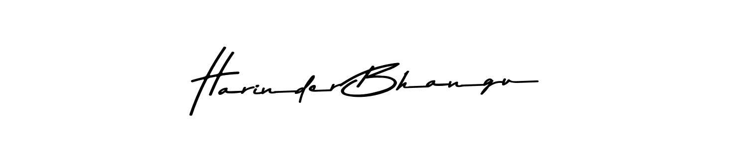 Harinder Bhangu stylish signature style. Best Handwritten Sign (Asem Kandis PERSONAL USE) for my name. Handwritten Signature Collection Ideas for my name Harinder Bhangu. Harinder Bhangu signature style 9 images and pictures png