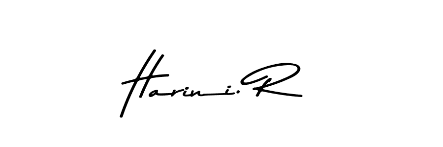 How to make Harini. R name signature. Use Asem Kandis PERSONAL USE style for creating short signs online. This is the latest handwritten sign. Harini. R signature style 9 images and pictures png