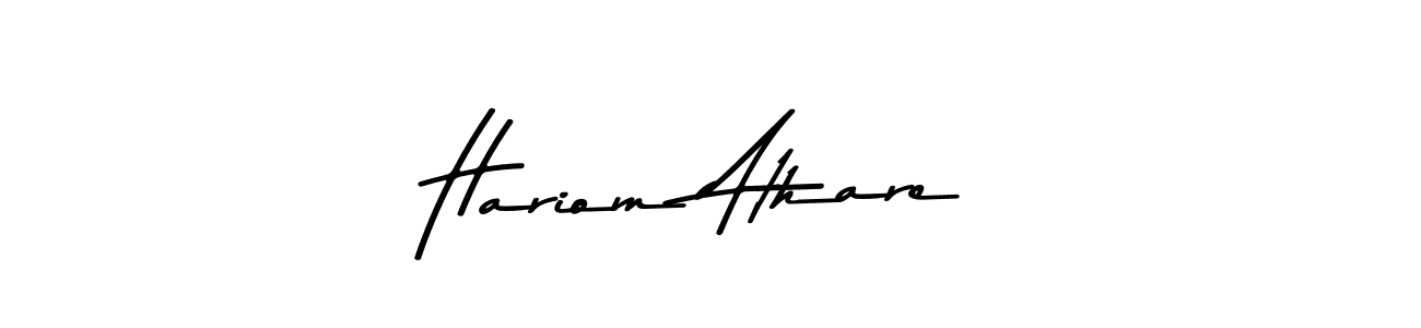 Also You can easily find your signature by using the search form. We will create Hariom Athare name handwritten signature images for you free of cost using Asem Kandis PERSONAL USE sign style. Hariom Athare signature style 9 images and pictures png