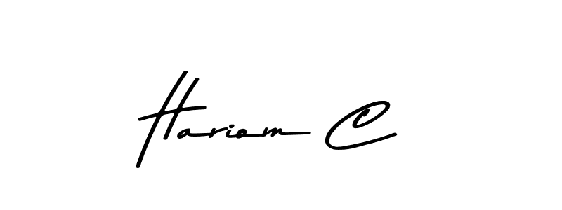 How to make Hariom C signature? Asem Kandis PERSONAL USE is a professional autograph style. Create handwritten signature for Hariom C name. Hariom C signature style 9 images and pictures png