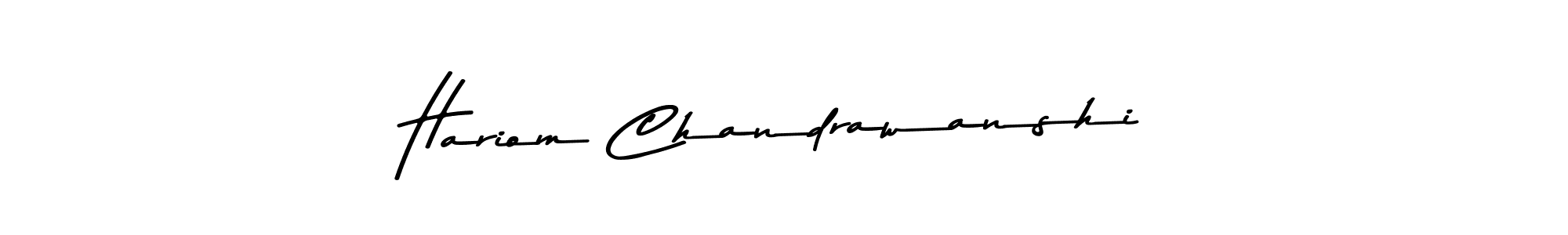 The best way (Asem Kandis PERSONAL USE) to make a short signature is to pick only two or three words in your name. The name Hariom Chandrawanshi include a total of six letters. For converting this name. Hariom Chandrawanshi signature style 9 images and pictures png