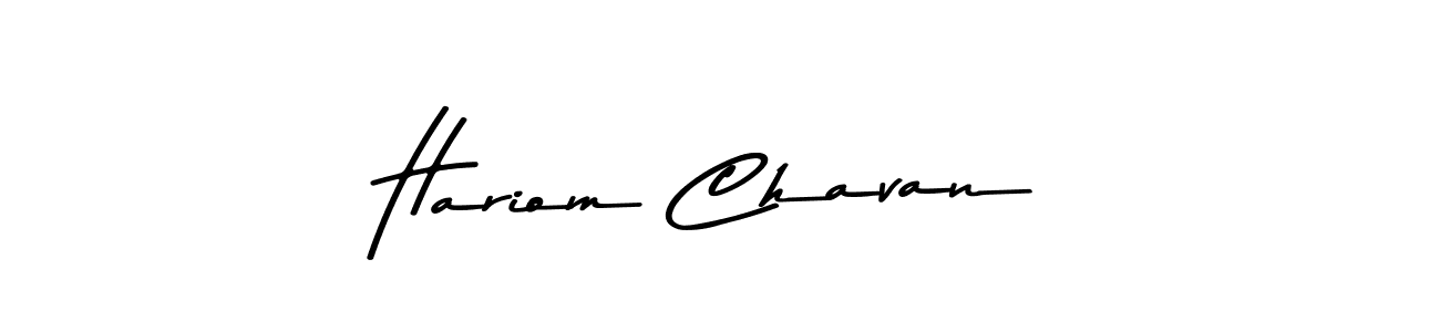 Design your own signature with our free online signature maker. With this signature software, you can create a handwritten (Asem Kandis PERSONAL USE) signature for name Hariom Chavan. Hariom Chavan signature style 9 images and pictures png