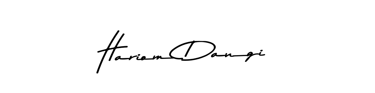 You should practise on your own different ways (Asem Kandis PERSONAL USE) to write your name (Hariom Dangi) in signature. don't let someone else do it for you. Hariom Dangi signature style 9 images and pictures png