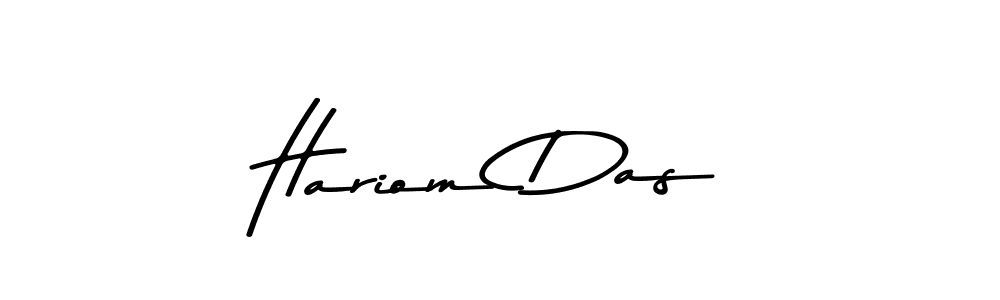 How to make Hariom Das name signature. Use Asem Kandis PERSONAL USE style for creating short signs online. This is the latest handwritten sign. Hariom Das signature style 9 images and pictures png