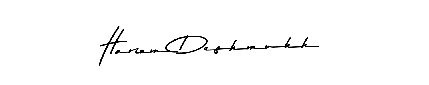 Here are the top 10 professional signature styles for the name Hariom Deshmukh. These are the best autograph styles you can use for your name. Hariom Deshmukh signature style 9 images and pictures png
