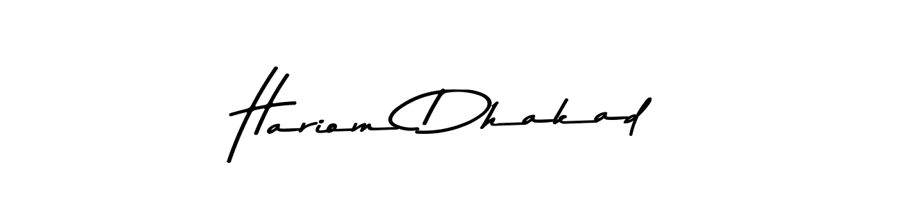 How to make Hariom Dhakad signature? Asem Kandis PERSONAL USE is a professional autograph style. Create handwritten signature for Hariom Dhakad name. Hariom Dhakad signature style 9 images and pictures png