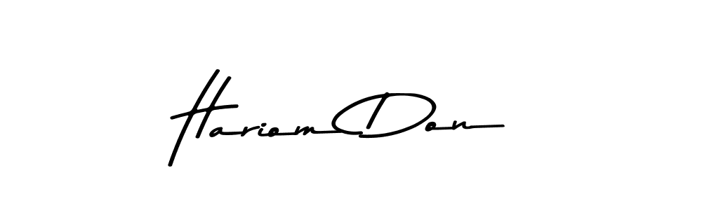 Also we have Hariom Don name is the best signature style. Create professional handwritten signature collection using Asem Kandis PERSONAL USE autograph style. Hariom Don signature style 9 images and pictures png