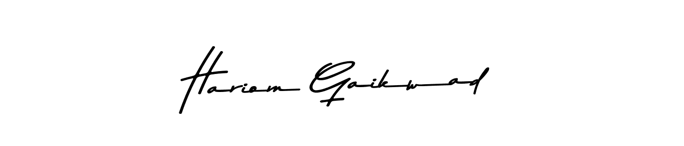 Also we have Hariom Gaikwad name is the best signature style. Create professional handwritten signature collection using Asem Kandis PERSONAL USE autograph style. Hariom Gaikwad signature style 9 images and pictures png