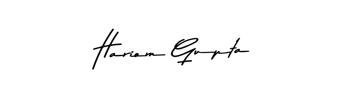 This is the best signature style for the Hariom Gupta name. Also you like these signature font (Asem Kandis PERSONAL USE). Mix name signature. Hariom Gupta signature style 9 images and pictures png