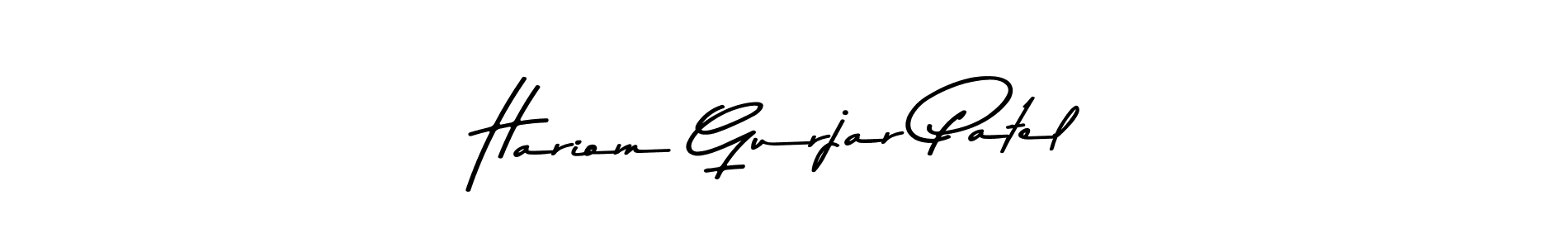Use a signature maker to create a handwritten signature online. With this signature software, you can design (Asem Kandis PERSONAL USE) your own signature for name Hariom Gurjar Patel. Hariom Gurjar Patel signature style 9 images and pictures png