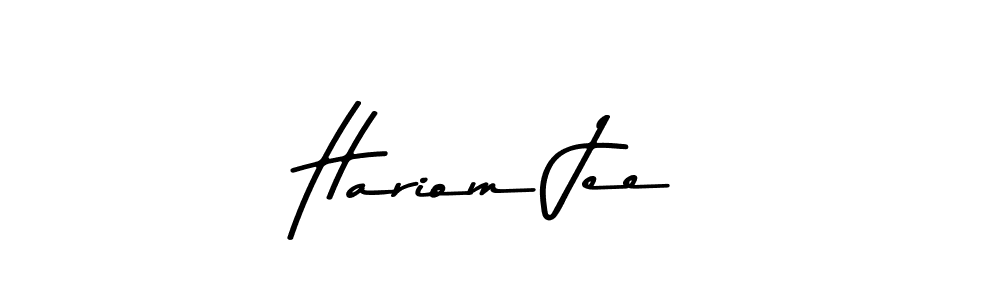 How to make Hariom Jee signature? Asem Kandis PERSONAL USE is a professional autograph style. Create handwritten signature for Hariom Jee name. Hariom Jee signature style 9 images and pictures png