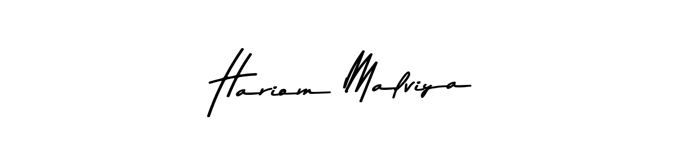 Hariom Malviya stylish signature style. Best Handwritten Sign (Asem Kandis PERSONAL USE) for my name. Handwritten Signature Collection Ideas for my name Hariom Malviya. Hariom Malviya signature style 9 images and pictures png