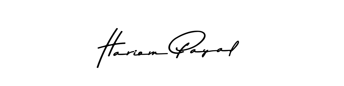 Use a signature maker to create a handwritten signature online. With this signature software, you can design (Asem Kandis PERSONAL USE) your own signature for name Hariom Payal. Hariom Payal signature style 9 images and pictures png