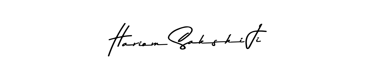 How to make Hariom Sakshi Ji name signature. Use Asem Kandis PERSONAL USE style for creating short signs online. This is the latest handwritten sign. Hariom Sakshi Ji signature style 9 images and pictures png