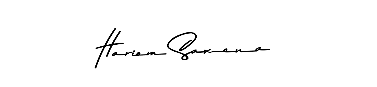 Asem Kandis PERSONAL USE is a professional signature style that is perfect for those who want to add a touch of class to their signature. It is also a great choice for those who want to make their signature more unique. Get Hariom Saxena name to fancy signature for free. Hariom Saxena signature style 9 images and pictures png