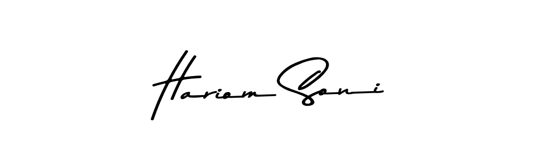 How to make Hariom Soni signature? Asem Kandis PERSONAL USE is a professional autograph style. Create handwritten signature for Hariom Soni name. Hariom Soni signature style 9 images and pictures png