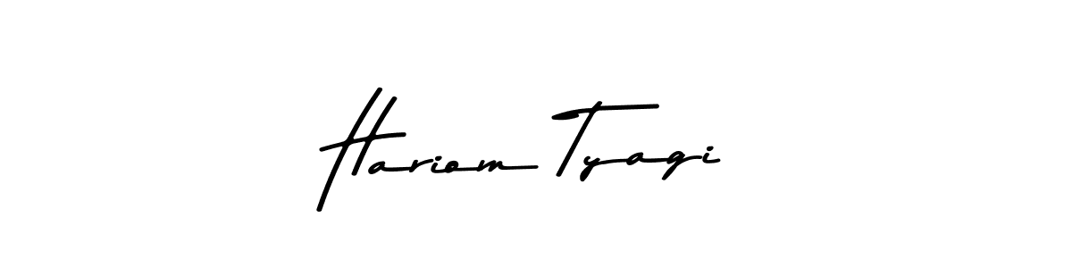 How to make Hariom Tyagi name signature. Use Asem Kandis PERSONAL USE style for creating short signs online. This is the latest handwritten sign. Hariom Tyagi signature style 9 images and pictures png