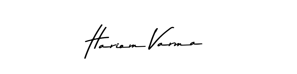 Hariom Varma stylish signature style. Best Handwritten Sign (Asem Kandis PERSONAL USE) for my name. Handwritten Signature Collection Ideas for my name Hariom Varma. Hariom Varma signature style 9 images and pictures png