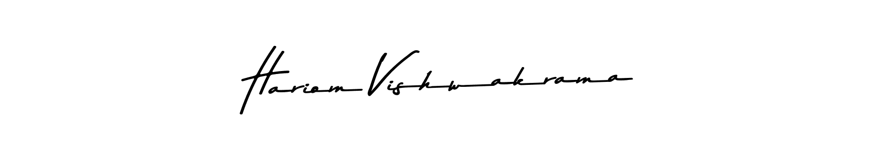 if you are searching for the best signature style for your name Hariom Vishwakrama. so please give up your signature search. here we have designed multiple signature styles  using Asem Kandis PERSONAL USE. Hariom Vishwakrama signature style 9 images and pictures png