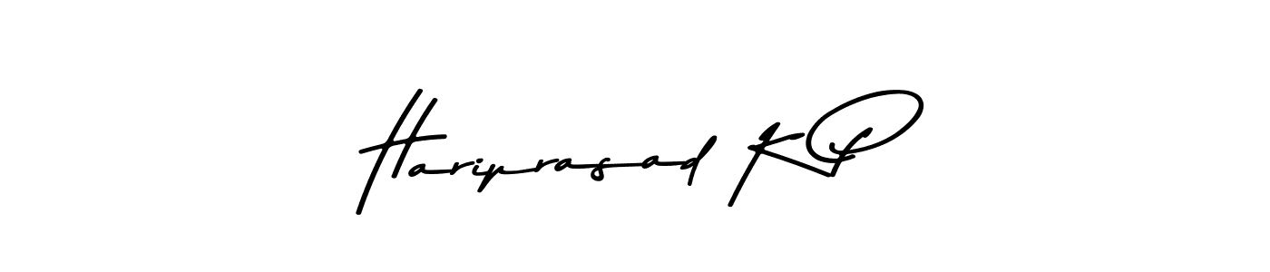 Make a short Hariprasad K P signature style. Manage your documents anywhere anytime using Asem Kandis PERSONAL USE. Create and add eSignatures, submit forms, share and send files easily. Hariprasad K P signature style 9 images and pictures png