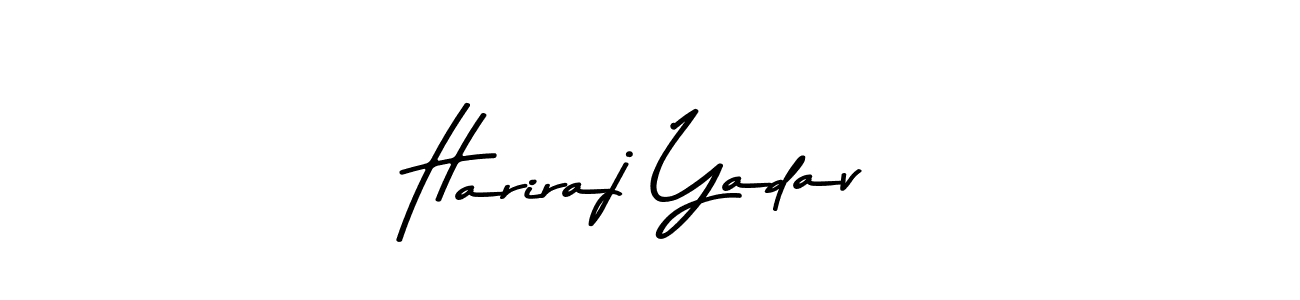 You should practise on your own different ways (Asem Kandis PERSONAL USE) to write your name (Hariraj Yadav) in signature. don't let someone else do it for you. Hariraj Yadav signature style 9 images and pictures png