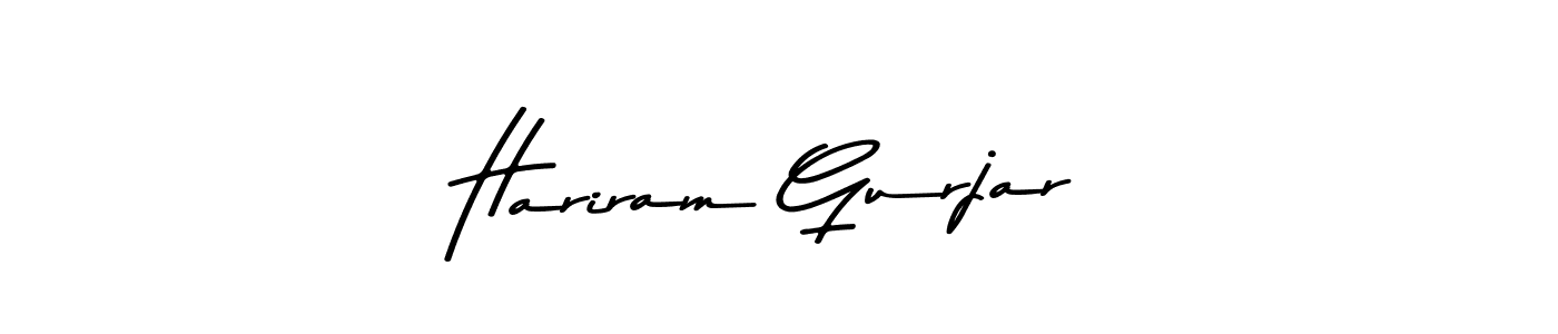 Use a signature maker to create a handwritten signature online. With this signature software, you can design (Asem Kandis PERSONAL USE) your own signature for name Hariram Gurjar. Hariram Gurjar signature style 9 images and pictures png