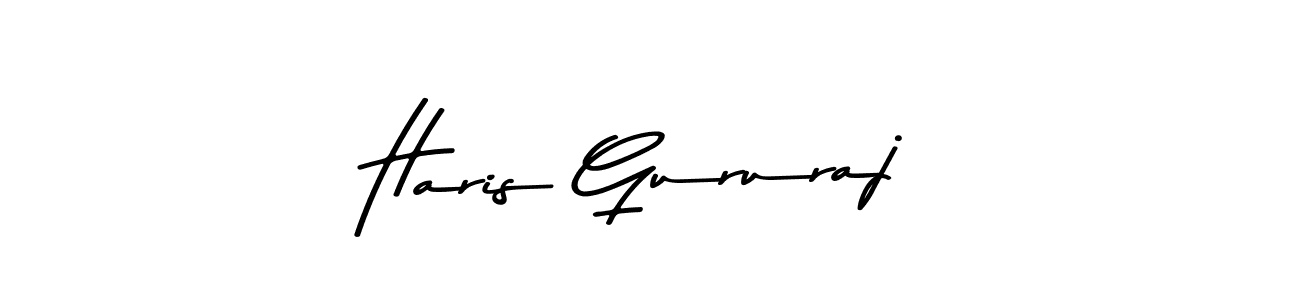 The best way (Asem Kandis PERSONAL USE) to make a short signature is to pick only two or three words in your name. The name Haris Gururaj include a total of six letters. For converting this name. Haris Gururaj signature style 9 images and pictures png