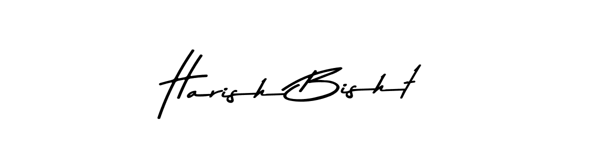 Use a signature maker to create a handwritten signature online. With this signature software, you can design (Asem Kandis PERSONAL USE) your own signature for name Harish Bisht. Harish Bisht signature style 9 images and pictures png