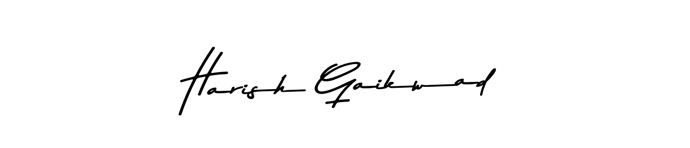 Make a beautiful signature design for name Harish Gaikwad. With this signature (Asem Kandis PERSONAL USE) style, you can create a handwritten signature for free. Harish Gaikwad signature style 9 images and pictures png