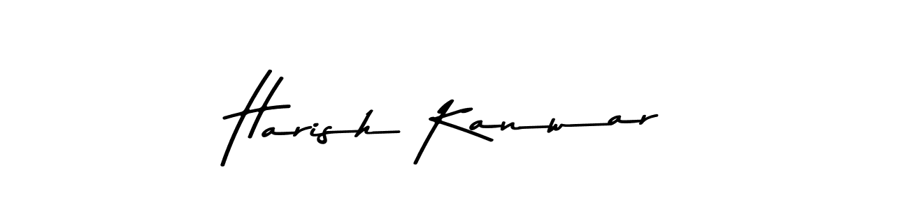 Create a beautiful signature design for name Harish Kanwar. With this signature (Asem Kandis PERSONAL USE) fonts, you can make a handwritten signature for free. Harish Kanwar signature style 9 images and pictures png