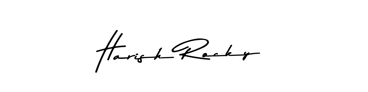 The best way (Asem Kandis PERSONAL USE) to make a short signature is to pick only two or three words in your name. The name Harish Rocky include a total of six letters. For converting this name. Harish Rocky signature style 9 images and pictures png