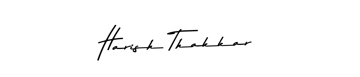 Make a beautiful signature design for name Harish Thakkar. With this signature (Asem Kandis PERSONAL USE) style, you can create a handwritten signature for free. Harish Thakkar signature style 9 images and pictures png