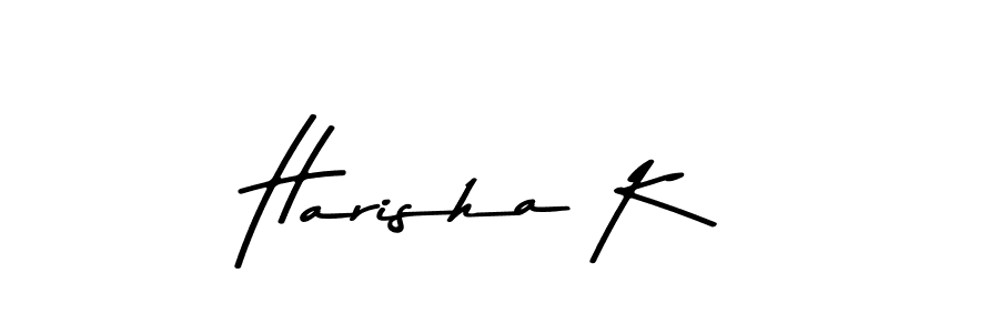 Use a signature maker to create a handwritten signature online. With this signature software, you can design (Asem Kandis PERSONAL USE) your own signature for name Harisha K. Harisha K signature style 9 images and pictures png