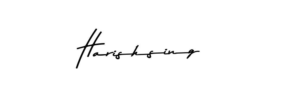 Create a beautiful signature design for name Harishsing. With this signature (Asem Kandis PERSONAL USE) fonts, you can make a handwritten signature for free. Harishsing signature style 9 images and pictures png