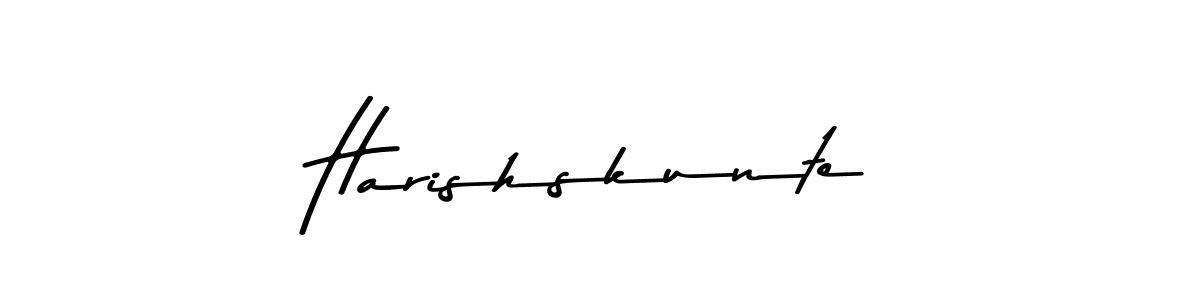 Make a beautiful signature design for name Harishskunte. With this signature (Asem Kandis PERSONAL USE) style, you can create a handwritten signature for free. Harishskunte signature style 9 images and pictures png