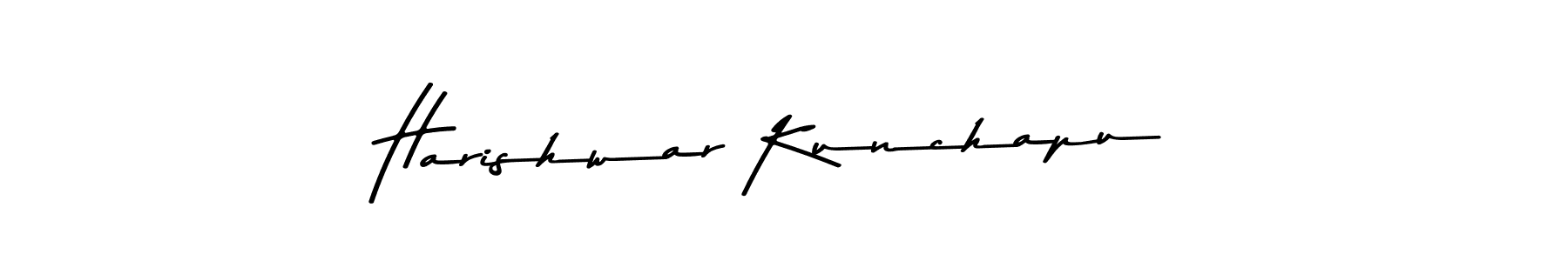 Also You can easily find your signature by using the search form. We will create Harishwar Kunchapu name handwritten signature images for you free of cost using Asem Kandis PERSONAL USE sign style. Harishwar Kunchapu signature style 9 images and pictures png