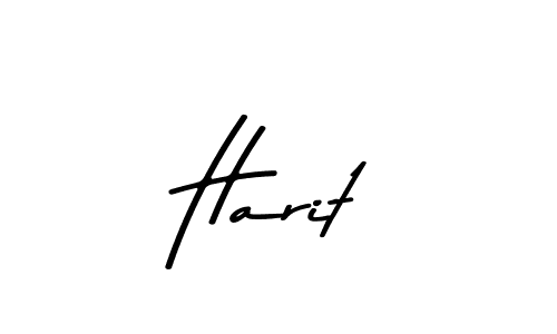 How to make Harit name signature. Use Asem Kandis PERSONAL USE style for creating short signs online. This is the latest handwritten sign. Harit signature style 9 images and pictures png