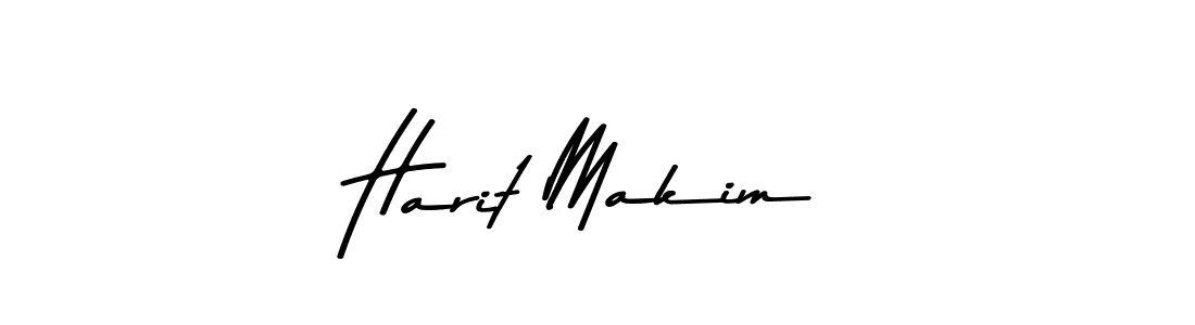 Design your own signature with our free online signature maker. With this signature software, you can create a handwritten (Asem Kandis PERSONAL USE) signature for name Harit Makim. Harit Makim signature style 9 images and pictures png