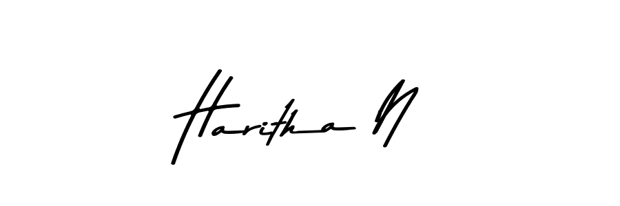 if you are searching for the best signature style for your name Haritha N. so please give up your signature search. here we have designed multiple signature styles  using Asem Kandis PERSONAL USE. Haritha N signature style 9 images and pictures png
