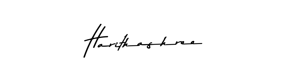 Make a beautiful signature design for name Harithashree. With this signature (Asem Kandis PERSONAL USE) style, you can create a handwritten signature for free. Harithashree signature style 9 images and pictures png