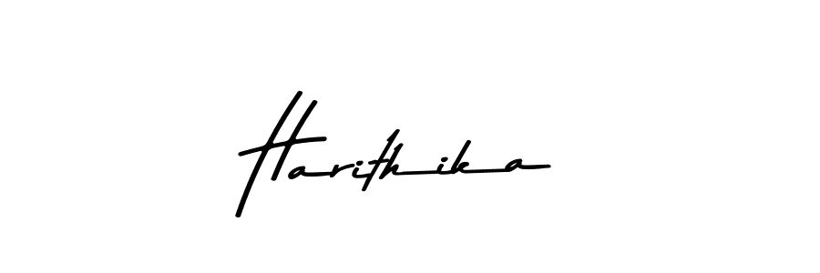 Design your own signature with our free online signature maker. With this signature software, you can create a handwritten (Asem Kandis PERSONAL USE) signature for name Harithika. Harithika signature style 9 images and pictures png