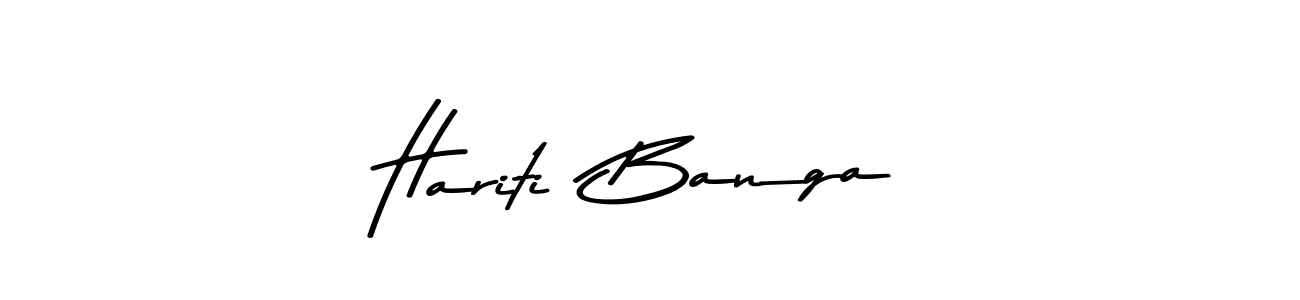 Design your own signature with our free online signature maker. With this signature software, you can create a handwritten (Asem Kandis PERSONAL USE) signature for name Hariti  Banga. Hariti  Banga signature style 9 images and pictures png