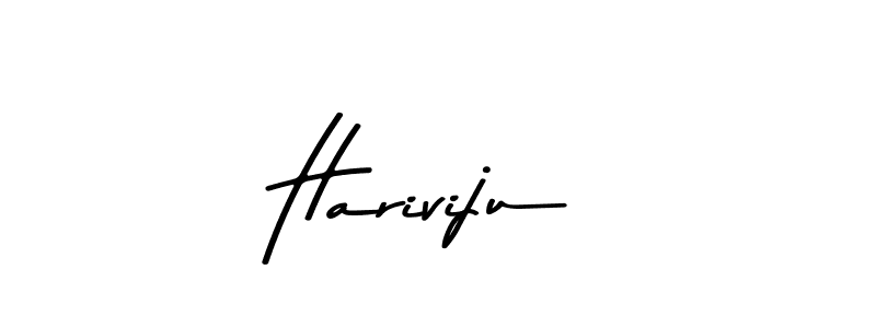 This is the best signature style for the Hariviju name. Also you like these signature font (Asem Kandis PERSONAL USE). Mix name signature. Hariviju signature style 9 images and pictures png