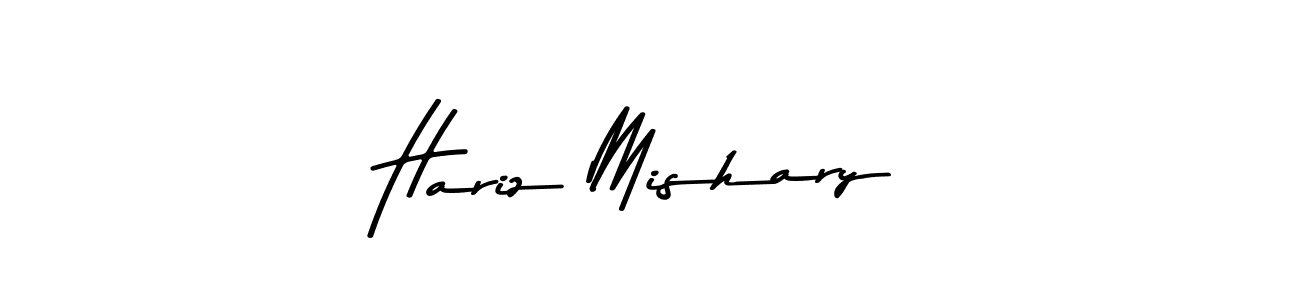 Hariz Mishary stylish signature style. Best Handwritten Sign (Asem Kandis PERSONAL USE) for my name. Handwritten Signature Collection Ideas for my name Hariz Mishary. Hariz Mishary signature style 9 images and pictures png